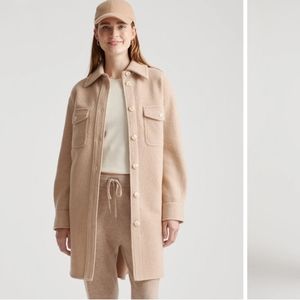 Quince Merino Wool Long Shirt Jacket